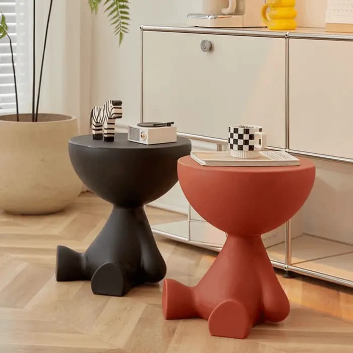 Table d'appoint crème, Table basse plate créative