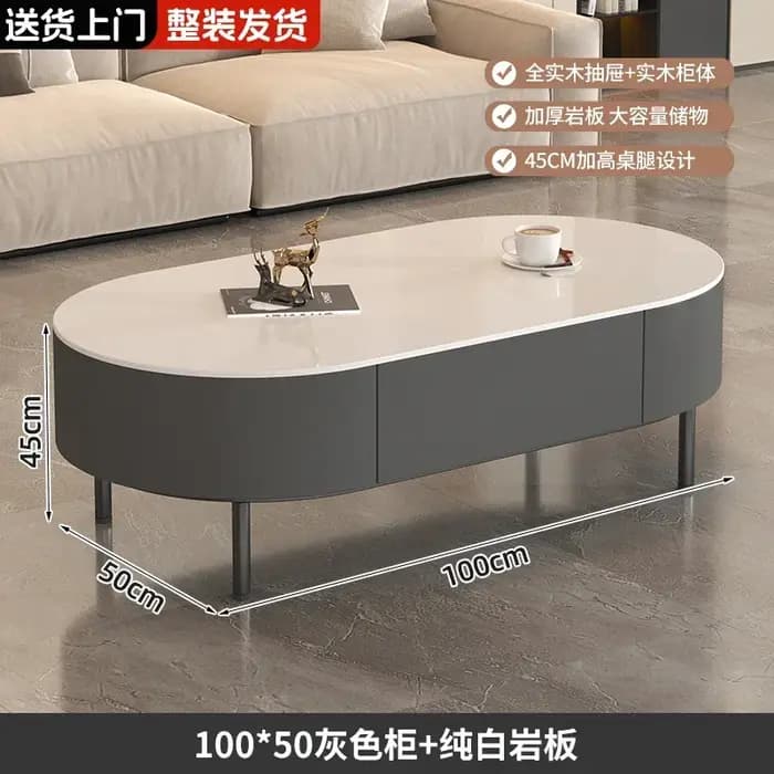 Table basse de design européen, table d'appoint de luxe unique pour salon, table d'appoint compacte, table basse sur pied, mobilier de salon.