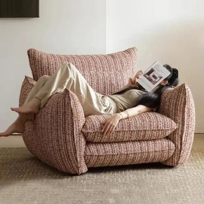 Pouf de salon moderne, canapé de sol individuel pour gaming