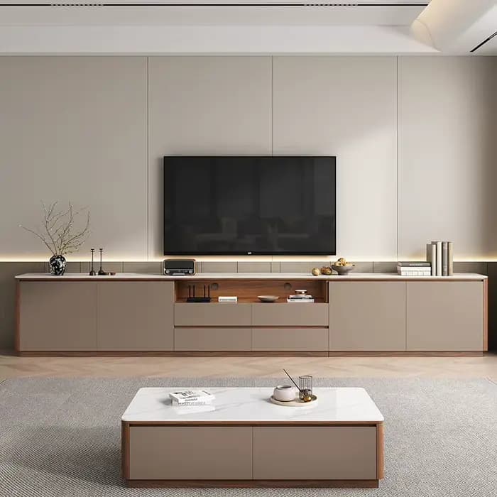 Meuble TV moderne avec cadre blanc