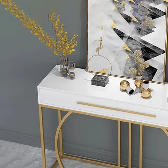 Table Console classique en forme de demi-lune
