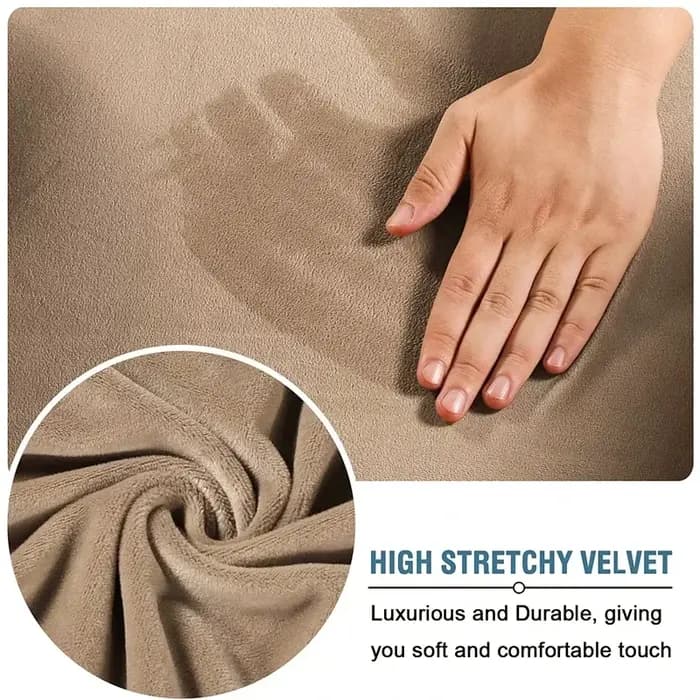 Housses de coussin de siège de canapé en velours élastique