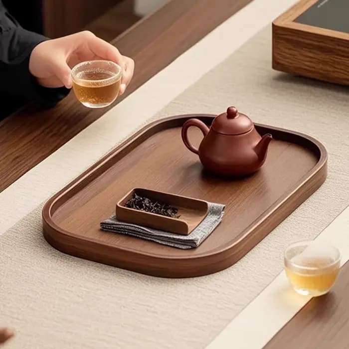 Plateau de service décoratif en bambou pour Table basse et décoration de maison