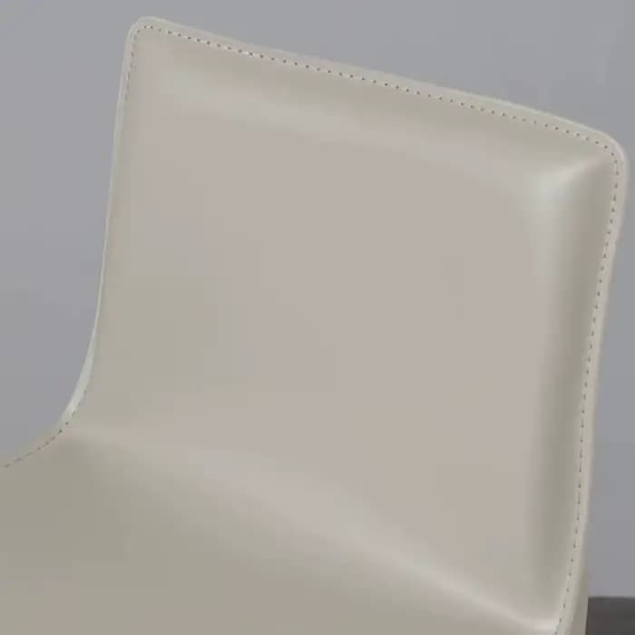 Chaises de salle à manger en cuir blanc