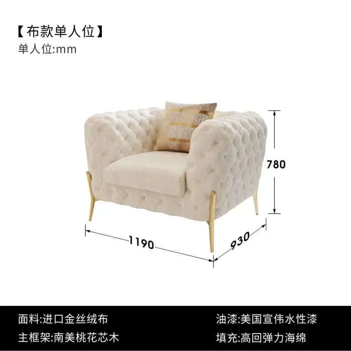 Canapé coussin en cuir adultes Europe Double appartement grand canapé de luxe concepteur relaxant Di