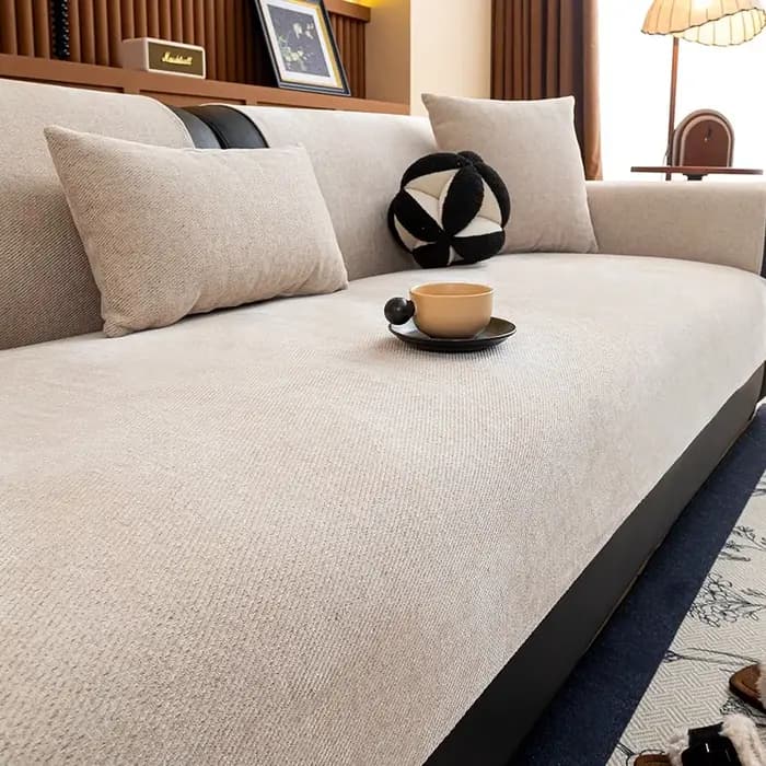 Housse de canapé antidérapante en Chenille sergé minimaliste, pour toutes les saisons, décoration de