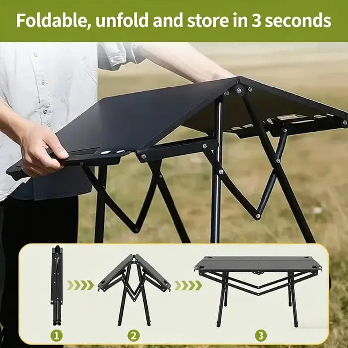 Table pliante pour repas en plein air, table de camping portable, petite table d'extérieur multifonc