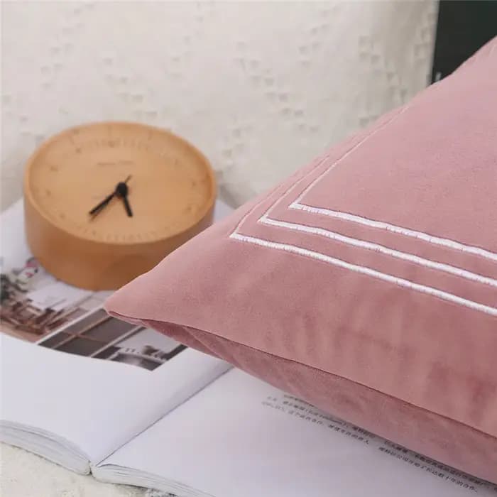 Housse de coussin décorative en velours solide