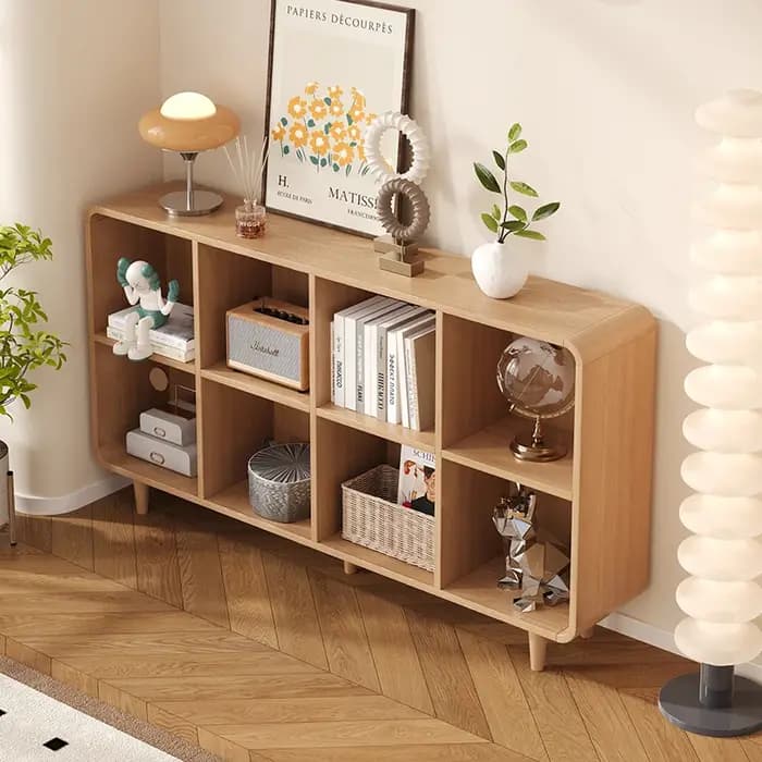 Rangement avec étagères ouvertes