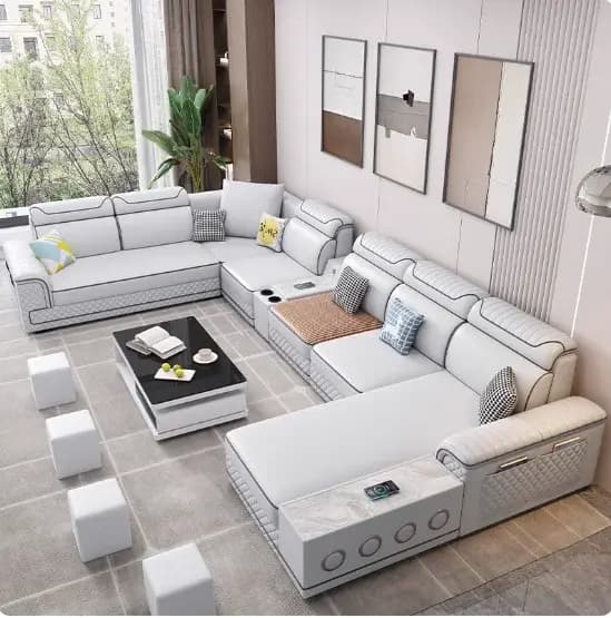Petit appartement canapé minimaliste sectionnel Design moderne