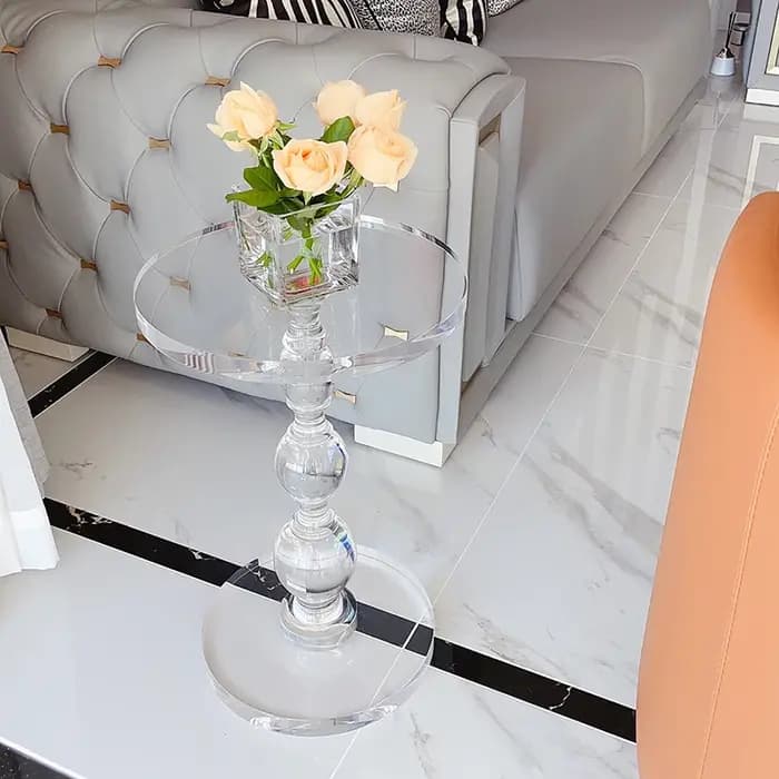 Table basse en acrylique transparent