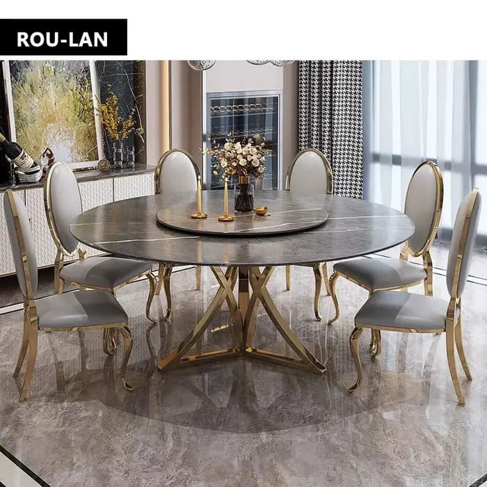 Table à manger moderne en marbre et ardoise pour restaurant