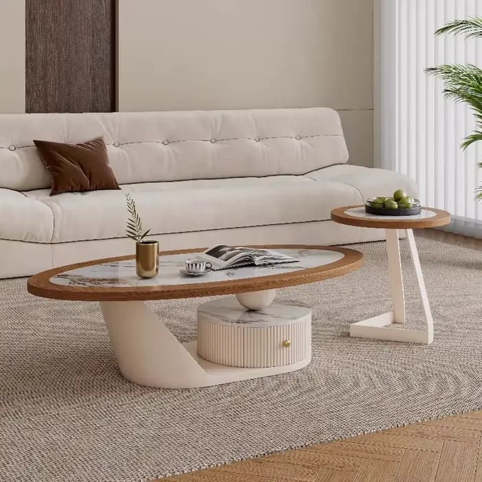 Tables basses ovales uniques avec rangement