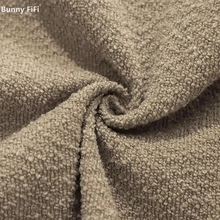Housse de coussin à boucle solide, gris ivoire, Camel, Design doux bouffant, Texture, taie d'oreiller pour canapé, confortable, 18x18 pouces, 45x45cm