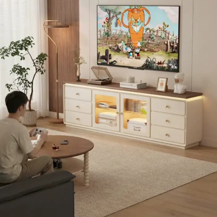 Meuble TV en Bois Massif