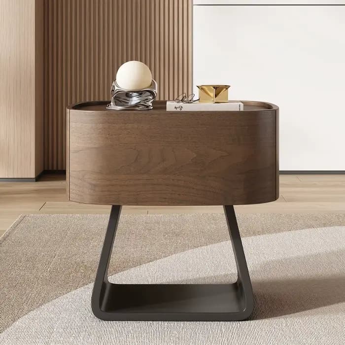 Table de chevet en bois moderne et design noir pour bureau, chambre à coucher et hôtel
