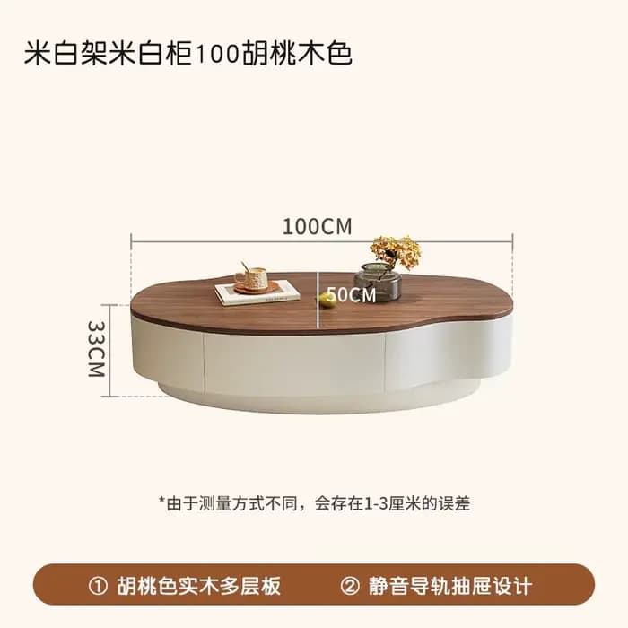Table Basse minimaliste moderne européenne classique ovale Table Basse tendance Table De beauté élég