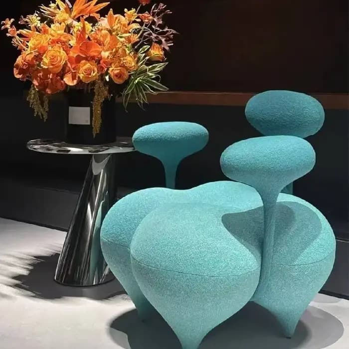 Style européen nouveau château magique ballon chaise petit canapé