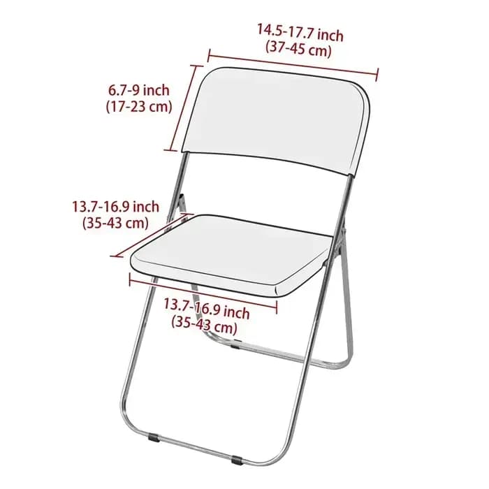 Housse de chaise pliante en polaire pour salle à manger