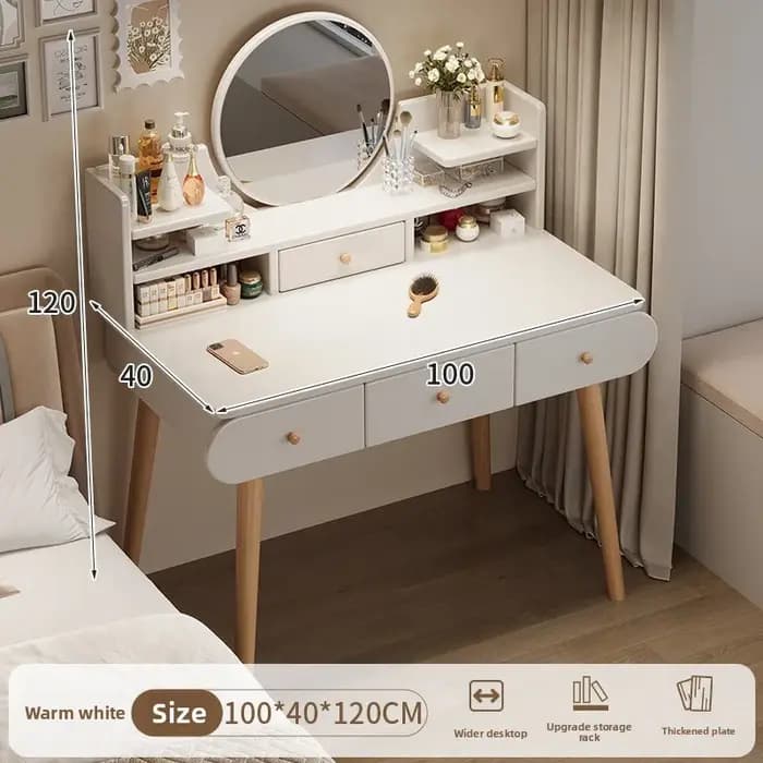 Commode multifonctionnelle, commode intégrée pour chambre, multi-pompes avec miroir de maquillage, t