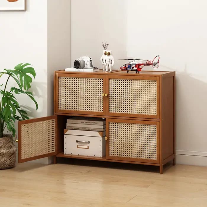 Bibliothèque avec porte, étagère de rangement multi-niveaux, meuble de rangement discret, vitrine de salon, bibliothèque
