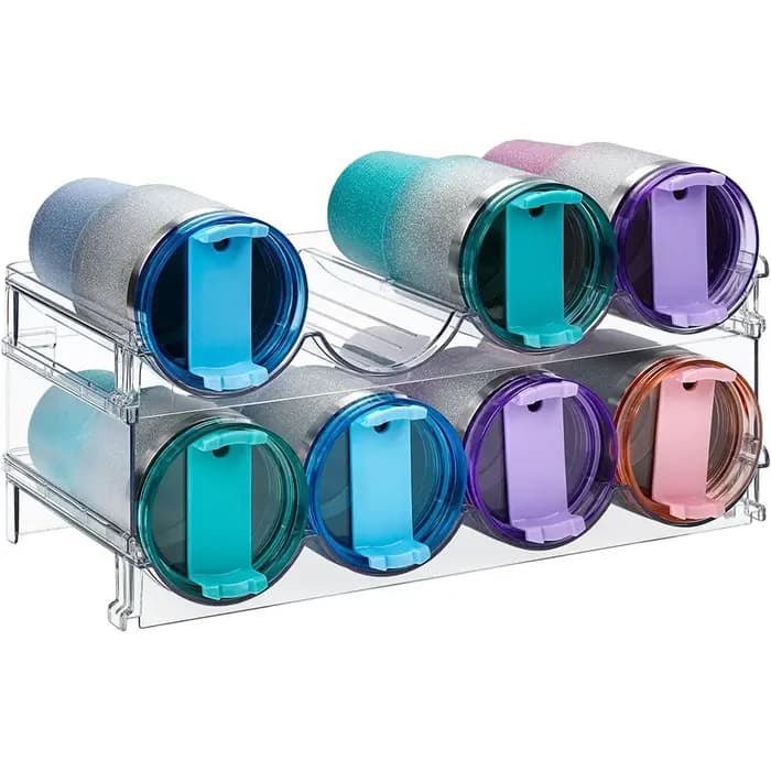 Porte-bouteille d'eau pour armoire, rangement de bouteilles d'eau empilables T1, 2 et 3 niveaux, por