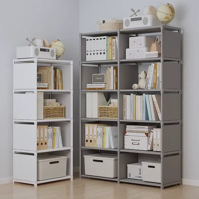 Étagère à livres multi-niveaux, montage facile, rangement pour salon, chambre, bureau - Étagère de présentation pour livres, jouets, articles divers