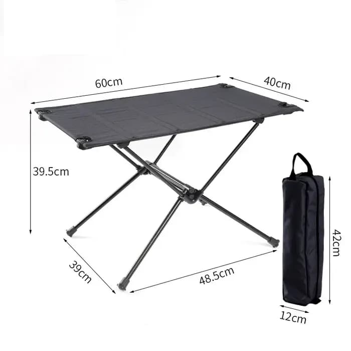 Table pliante portative en tissu