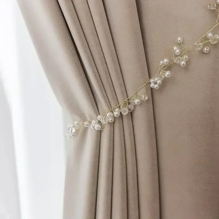 Rideau Isolant en Velours et Laine de Cachemire Australienne, Beige Crème, Rideaux Personnalisés pou
