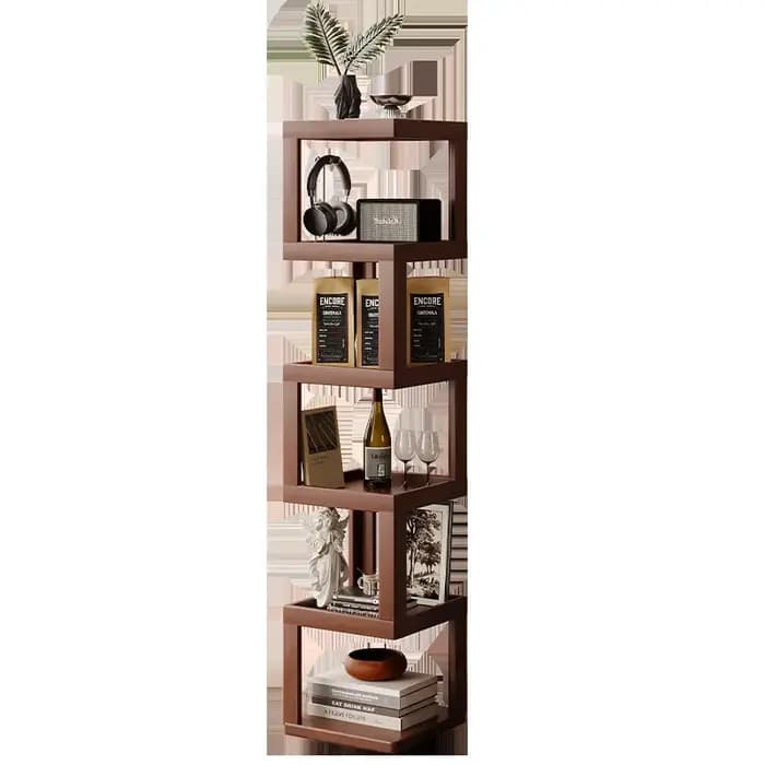 Étagère de rangement étroite tout-en-un à poser au mur pour le salon