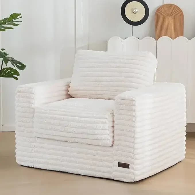 Une chaise relaxante pour une seule personne, canapé moderne enroulable en tissu à compression sous