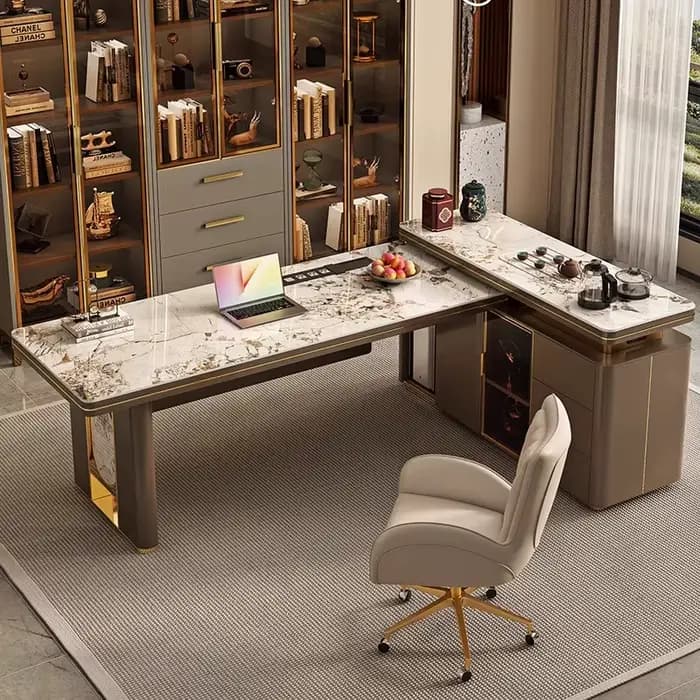 Bureau d'angle Premium sur pied