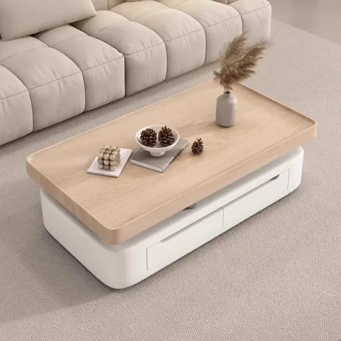 Table basse design nordique avec rangement