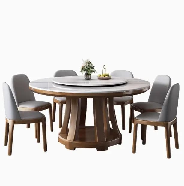 Table à manger ronde en marbre
