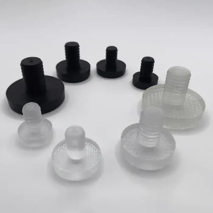 10 ou 5 pièces dessus en verre Table meubles intégré pare-chocs en caoutchouc pinces meubles trou bo