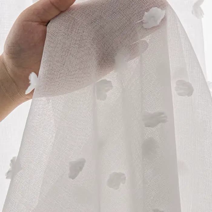 Rideaux courts blancs de style mignon pour salon, chambre, fenêtre, cuisine, salle de bain, camping-