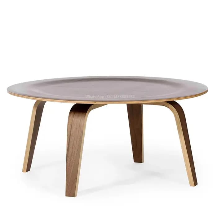 Table basse ronde design chaud petit appartement bois massif salon simplicité modernité personnalité créativité