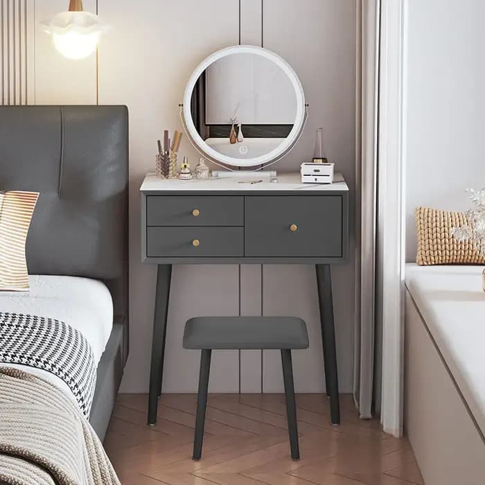 Rangement moderne vanité Table esthétique élégant luxe Glam commodes Simple De Signmakeup articles De toilette meubles De salon
