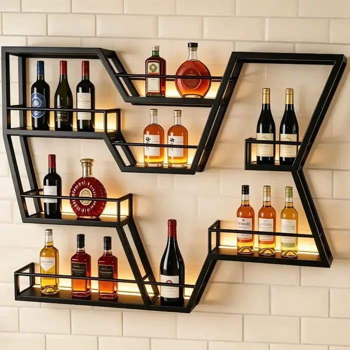 Petit meuble bar mural design pour barman