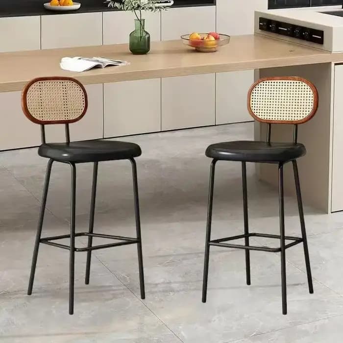 Chaise de bar en rotin