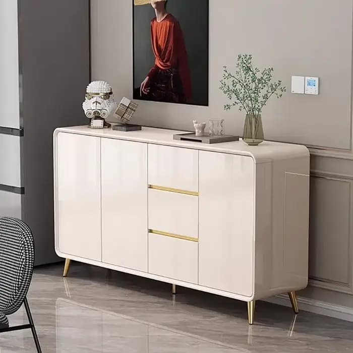 Organiseur de fichiers blanc Glamour, armoire blanche, armoires de salon, commode pour chambre à coucher, commode esthétique, commode Kast