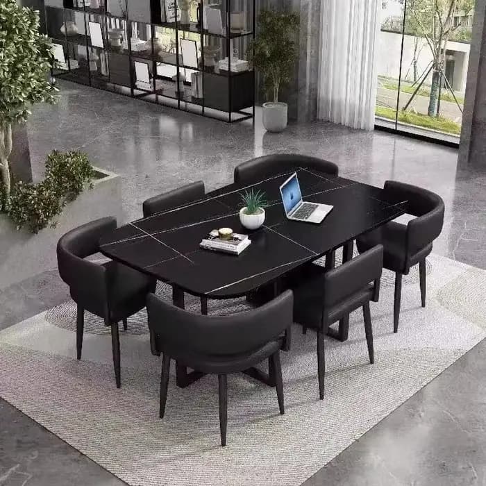 Ensemble salle à manger moderne extensible très demandé - 1 table et 6 chaises pour maison, restaura