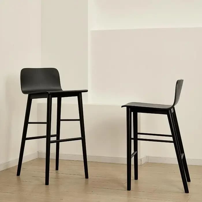 Tabouret de Bar en bois massif de styliste américain moderne