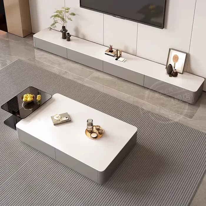 Table basse carrée simple au design nordique