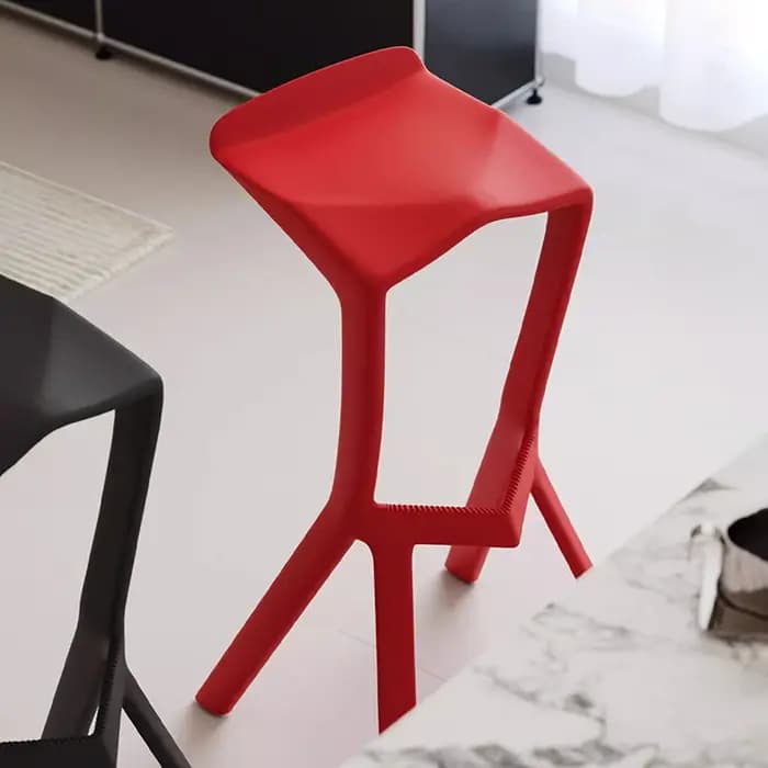 Chaise de Bar nordique moderne en plastique