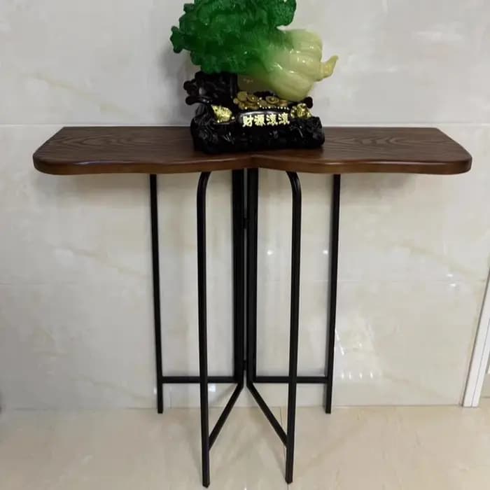 Table Console à pieds en métal Vintage