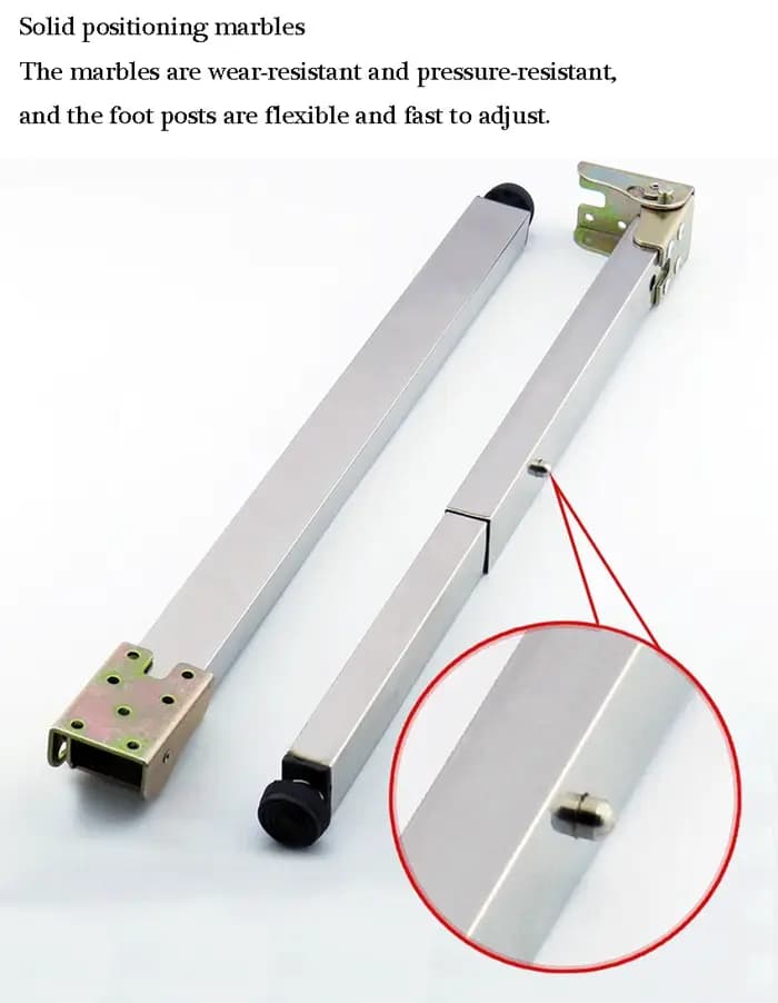 Support de pieds de meubles rétractables pliables en acier inoxydable, pieds de Table élévatrice, ba