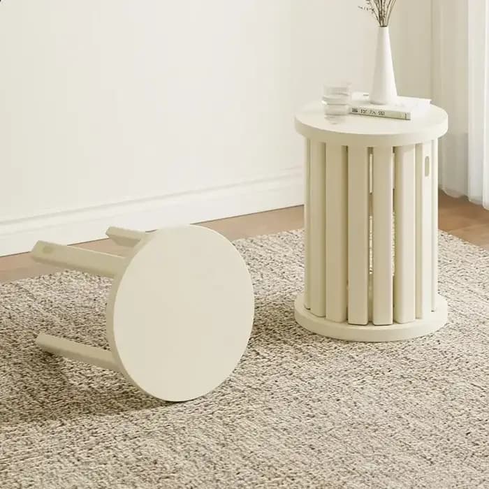 Ensemble de tabourets en bois, combinaison intérieure multifonctionnelle, rond, Design de Dressing,