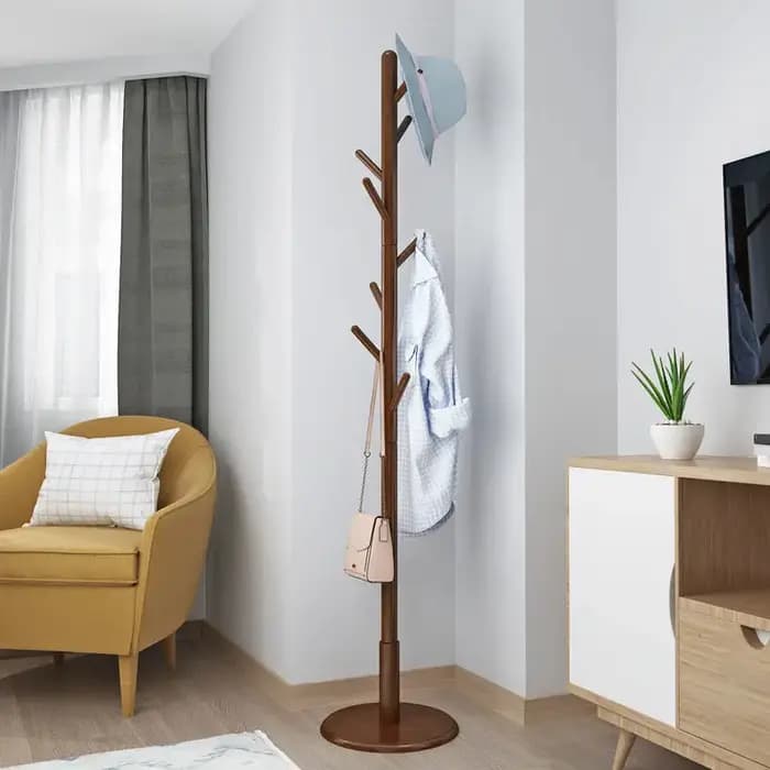 Porte-manteau Vertical en bois massif, meuble sur pied, cintre pour vêtements, garde-robe Simple, ch