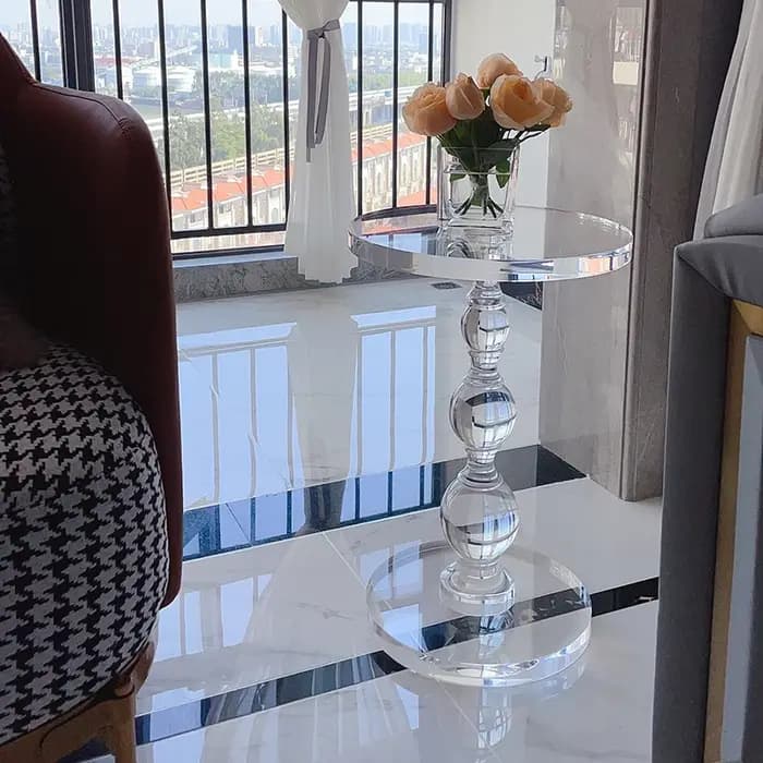 Table basse en acrylique transparent